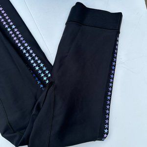 Ultracor Athluxury Ultra High Rise Banded Leggings Black Blue Ombre Stars Sz XS